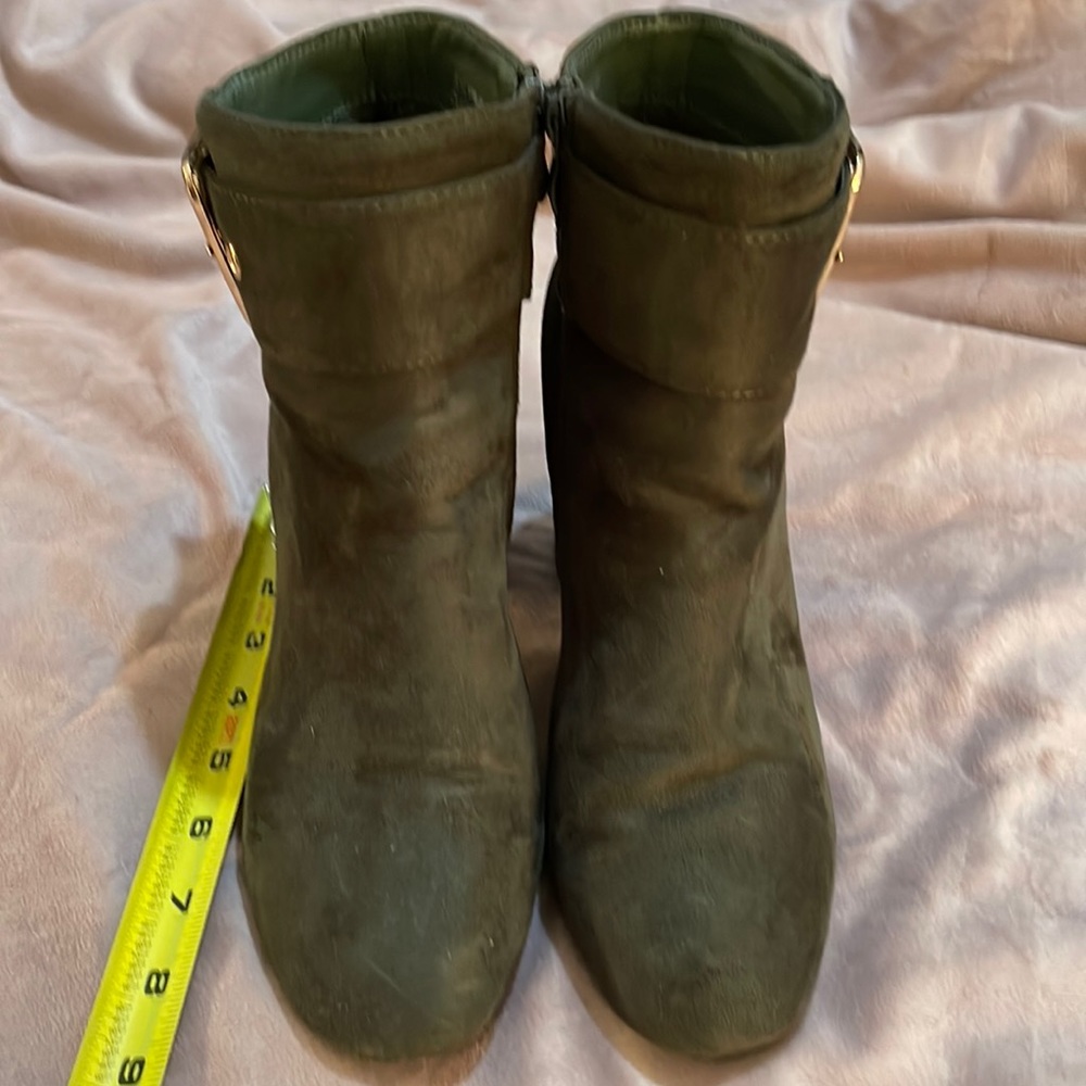 Olive ankle boots